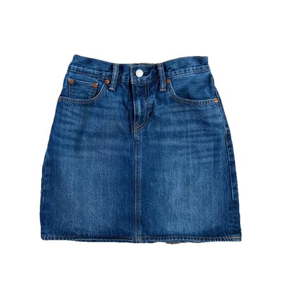 Levi's Dresses & Skirts - Women’s Levi Strauss Blue Jean Denim Mini Skirt 100% Cotton 25” Waist